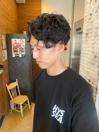 ショート パーマ メンズ メンズカット/パーマ 特化motooのヘアスタイル