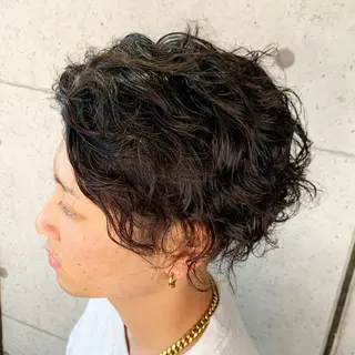 パーマ メンズ 福森 みずきのヘアスタイル