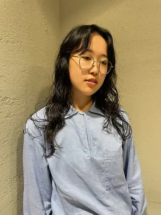 セミロング パーマ SALOWIN 神宮前５丁目店所属・メンズ/特殊ヘア パーマ🕷️小夏貴也のヘアスタイル