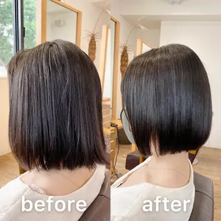 ショート パーマ KIZU 髪質改善 オカルト怪談のヘアスタイル