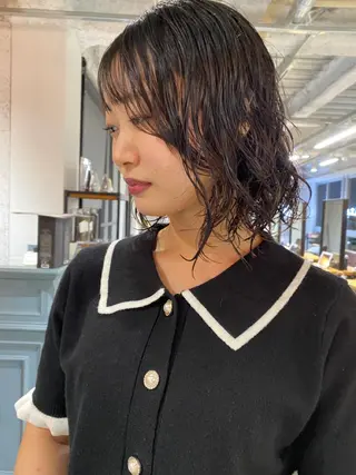 ミディアム パーマ steed tokyo所属・KOOKI スティードトーキョーのヘアスタイル