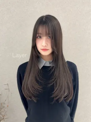 ロング ハイトーン/カラー /ウルフ/RENAのヘアスタイル