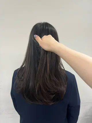 セミロング カラー 無料カットモデル ユナのヘアスタイル