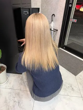 ミディアム カラー 🌺ハイトーン🌺 矢葺 なぎさ🌺🌺のヘアスタイル