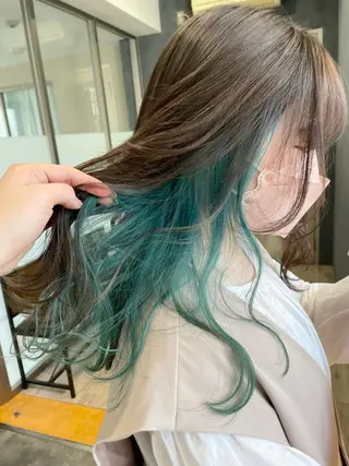 ロング カラー ~tie.hair salon所属・Ryoka🌼倉敷/ ハイトーン/レイヤーのヘアスタイル