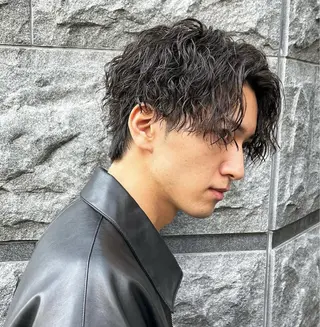 ショート パーマ メンズ Beleza 渋谷所属・Kazusa/渋谷/ エクステ/ハイトーンのヘアスタイル