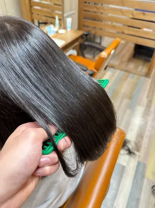 ミディアム カラー りんたろー /縮毛矯正のヘアスタイル