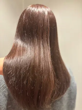 セミロング カラー 髪質改善カラー ブラウン🤎YUMEのヘアスタイル