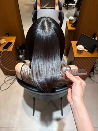 ミディアム パーマ 酸性ストレート/ yukinaのヘアスタイル