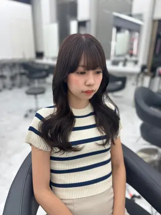 ロング カラー パーマ ヘアアレンジ メンズ キッズ ♥️韓国ヘア レイヤー♥️ゆりのヘアスタイル