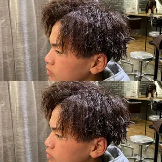 ショート パーマ メンズ 心斎橋メンズパーマ/ シャドウ/山下拓実のヘアスタイル