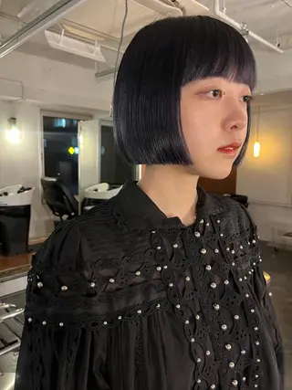 ショート レイヤー/ケアパーマ /ニュアンス/モードのヘアスタイル