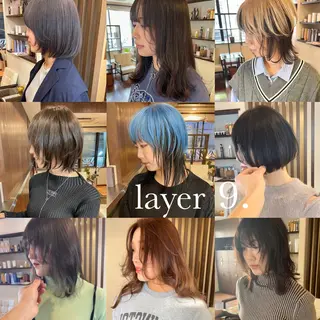 ミディアム カラー 髪質改善ｶﾗｰ ｹｱﾌﾞﾘｰﾁ/ﾀﾑのヘアスタイル