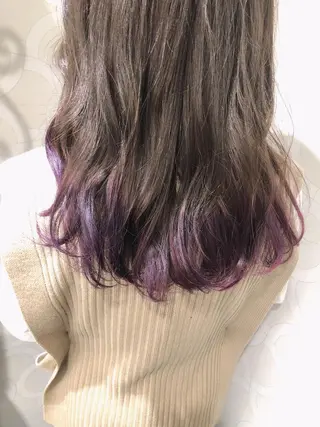 セミロング カラー 韓国ヘア ♡tomimaのヘアスタイル