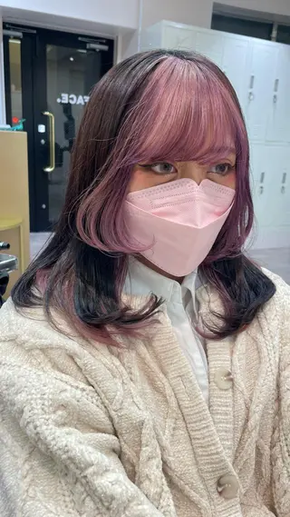 セミロング 松永 梨央のヘアスタイル