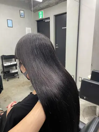 ロング カラー 新宿/韓国ヘア/ 髪質改善ストレートのヘアスタイル