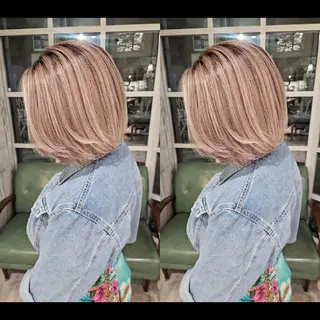 ショート cherie所属・バレイヤージュ/ ハイライト/大内格のヘアスタイル