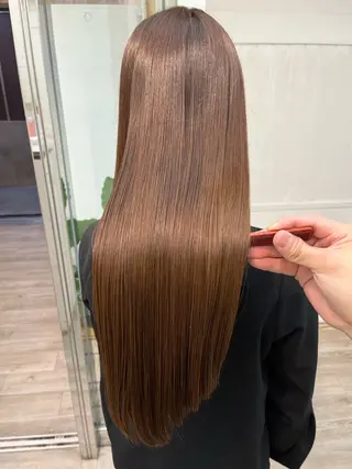 ロング カラー パーマ ヘアアレンジ 二ヶ月綺麗が続く デザイン/星野六三四のヘアスタイル