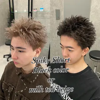 ショート ヘアアレンジ メンズ キッズ スパイキーの鬼 ヒロムのヘアスタイル