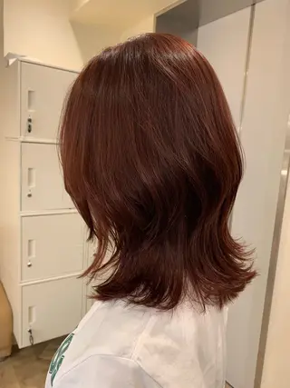 ミディアム カラー 矢場町/ダブルカラー /レイヤー/アリサのヘアスタイル