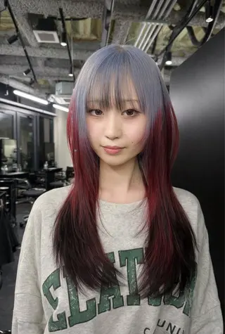セミロング 秋山 輝星のヘアスタイル