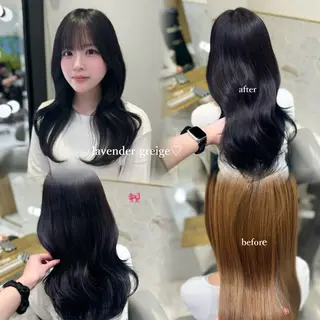 ロング カラー costes 今井芽依のヘアスタイル