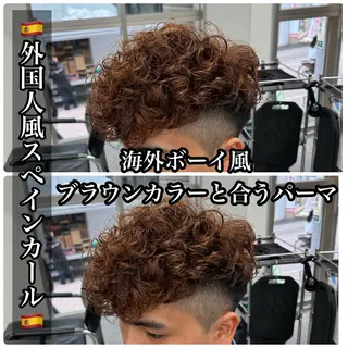 ショート カラー パーマ メンズ 🔥メンズパーマ特化 🔥店長中村雄樹のヘアスタイル