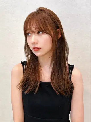 ロング カラー パーマ 🫧小顔×似合わせ× 透明感カラー🫧のヘアスタイル