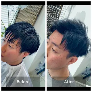 ショート パーマ メンズ share salon　SCENA所属・堤太志 メンズパーマ特化のヘアスタイル
