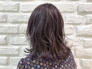 カラー ヘアアレンジ 【センターパート/ マッシュ】ryokaのヘアスタイル