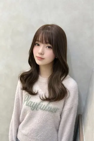 セミロング カラー レイヤーカット/ 透明感カラー/みずほのヘアスタイル