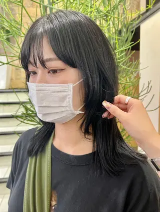 ミディアム 暖色カラー/レイヤー カット/Yunaのヘアスタイル