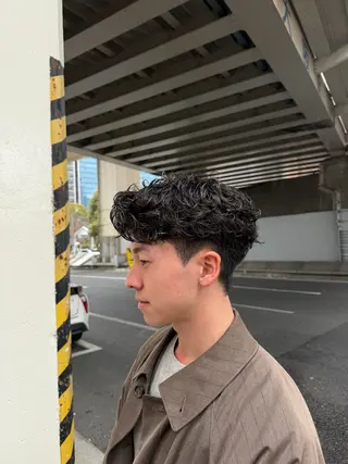 ショート パーマ メンズ 大阪茶屋町 メンズカット関田拳のヘアスタイル