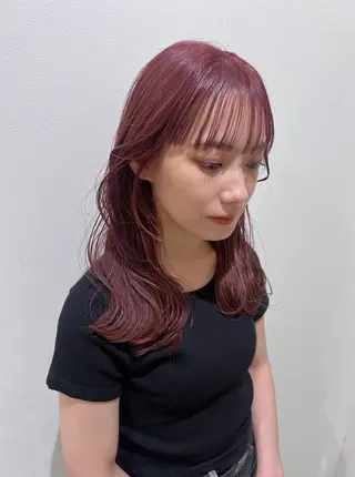 セミロング カラー 淺井 捺央のヘアスタイル