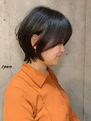 ショート カラー 川崎ショート　ボブ 朝ラクパーマ横山大樹のヘアスタイル