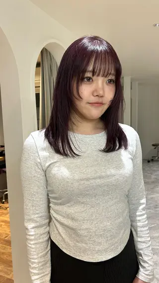 ミディアム カラー じゅわっと暖色カラー 🍊Moemiのヘアスタイル