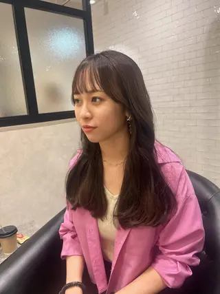 ロング カラー &chaLme   心斎橋所属・emi/髪質改善/ 韓国風/艶カラーのヘアスタイル