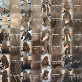 ロング カラー NAMI🤎ブラウン &ミルクティー🤍のヘアスタイル