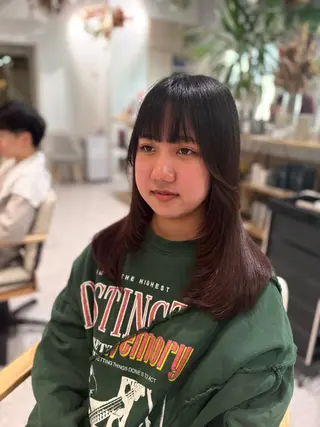 セミロング 艶カラー/マツエク 💖aika💖のヘアスタイル