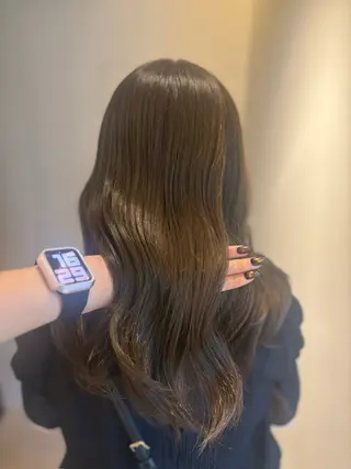 セミロング カラー 髪質改善カラー ブラウン🤎YUMEのヘアスタイル