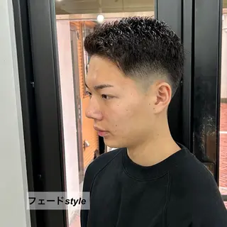 ショート メンズ 天王寺/メンズパーマ /フェード/河本かほのヘアスタイル