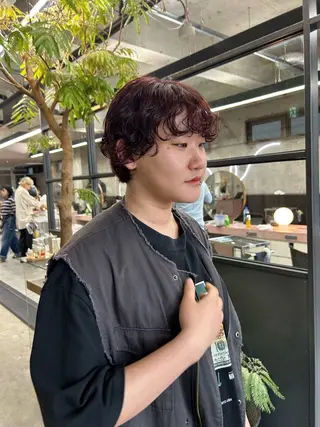 パーマ 森田遥奈/透明感カラ ー/似合わせカットのヘアスタイル