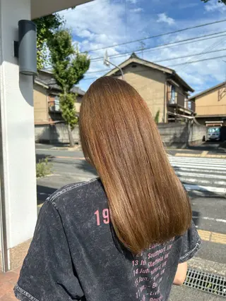 セミロング カラー 小島 寧心のヘアスタイル