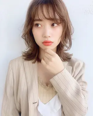 ミディアム 鎌倉 彩のヘアスタイル
