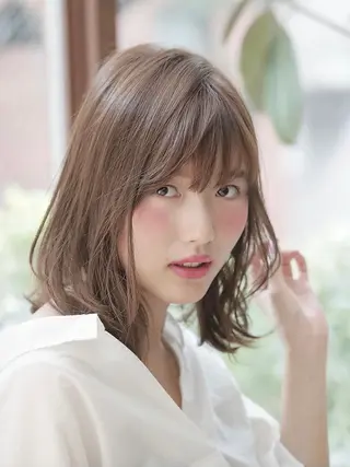 ミディアム 🌙FLYCKA ☀️縮毛矯正のヘアスタイル