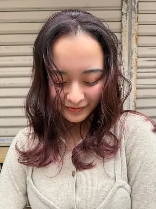 ミディアム カラー 坂本 圭太朗のヘアスタイル