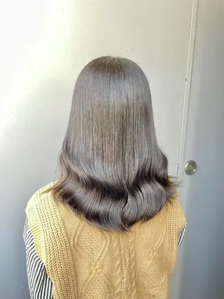 ミディアム カラー ベージュカラー💖 やすひろのヘアスタイル