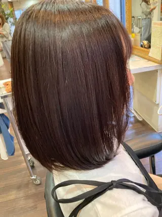 ミディアム カラー 深谷 真見のヘアスタイル