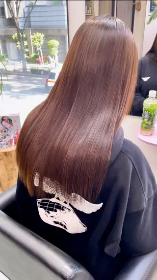 ロング カノン/アニオタ🧡 暖色/酸性ストレートのヘアスタイル