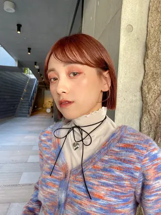 ショート カラー レイヤー/ブリーチ /暖色/ゆきなのヘアスタイル